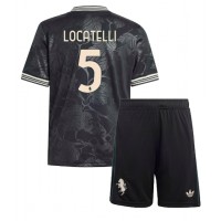 Juventus Manuel Locatelli #5 Tretí Detský futbalový dres 2025-26 Krátky Rukáv (+ trenírky)